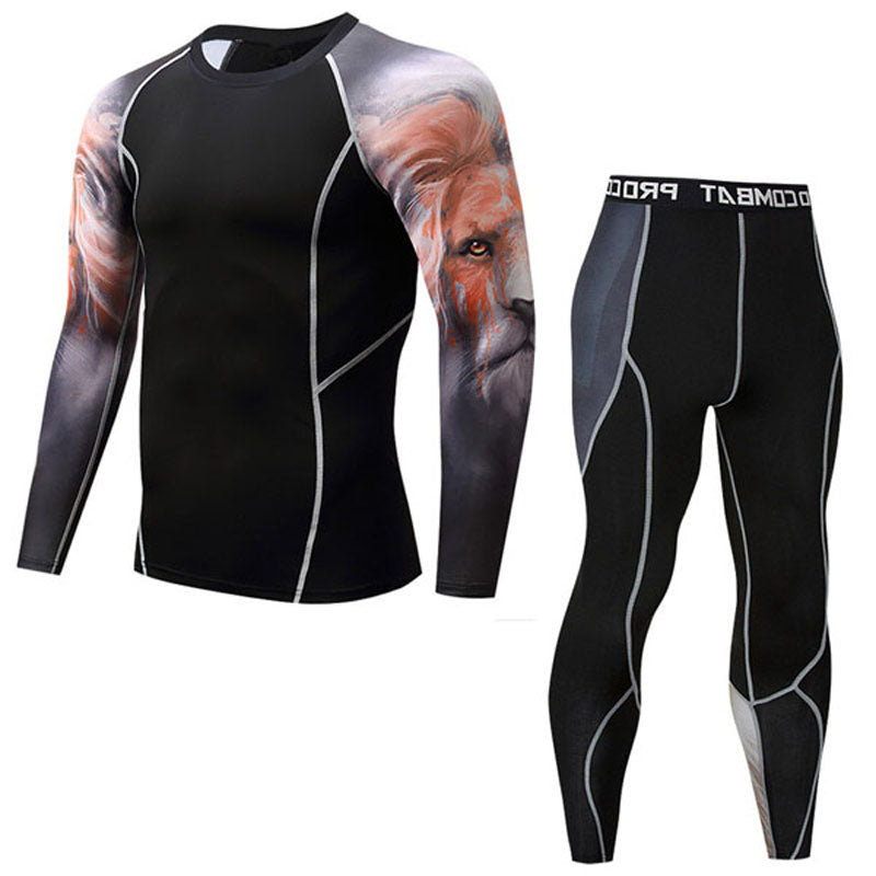 Newest Men Compression Running jogging Suits Clothes Set