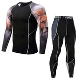 Newest Men Compression Running jogging Suits Clothes Set