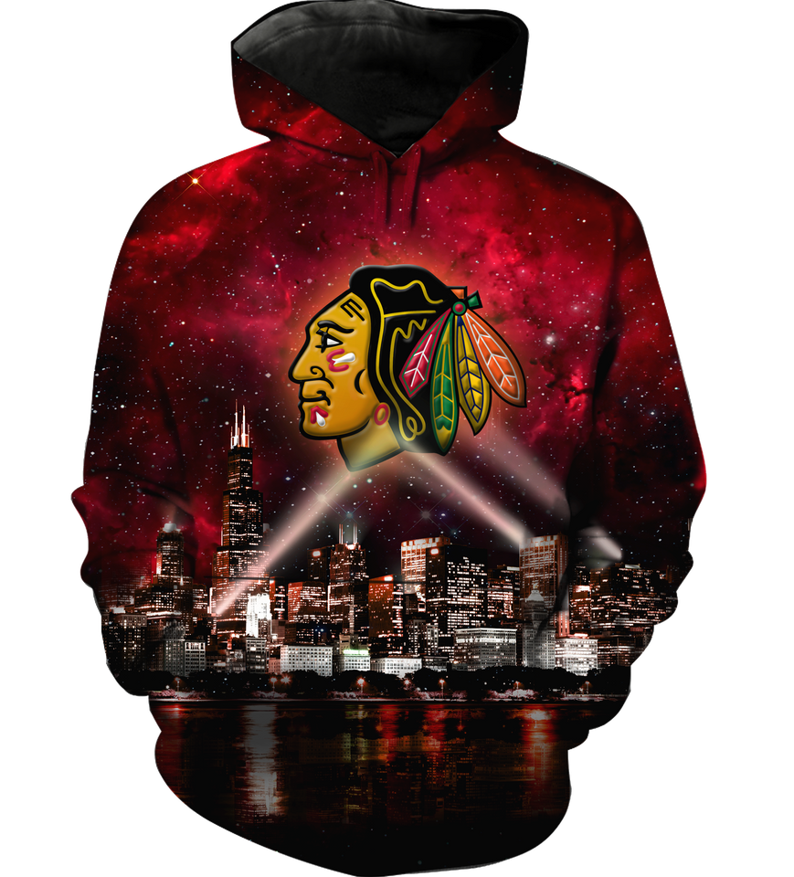 Skyline Chicago 3D full over print Hoodie, Sweater, TShirt RC-002