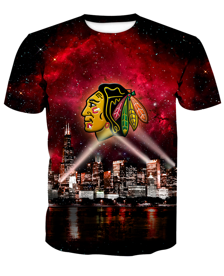 Skyline Chicago 3D full over print Hoodie, Sweater, TShirt RC-002