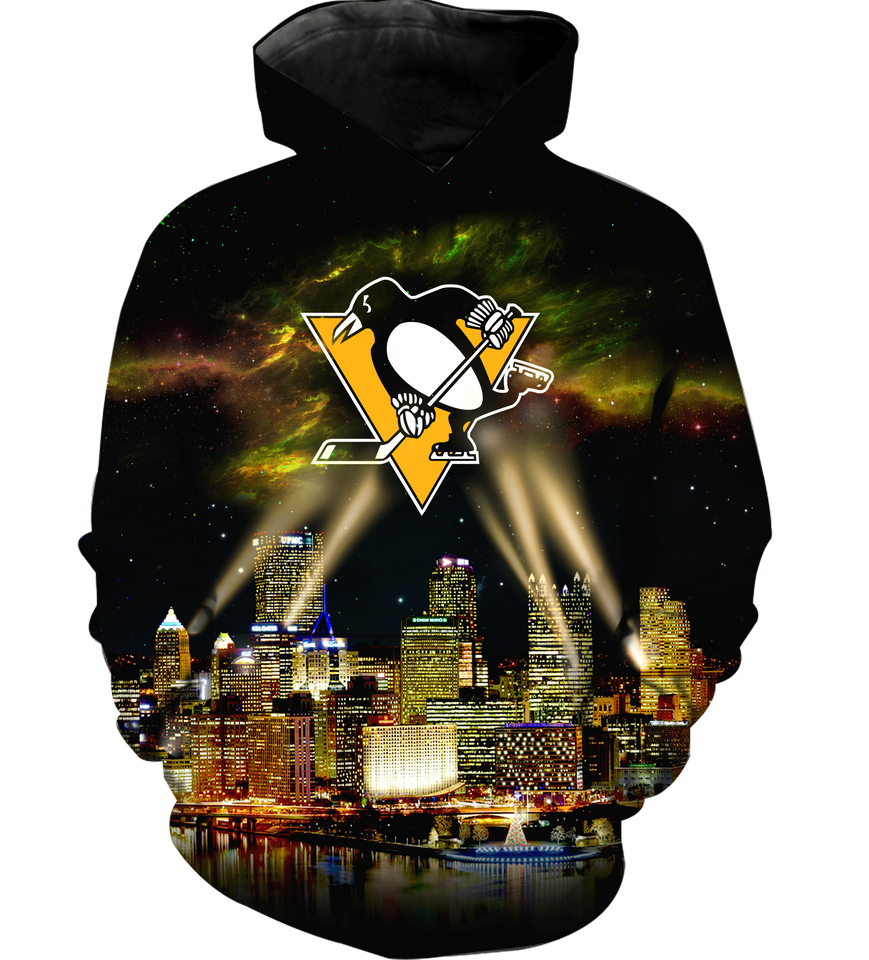 Skyline Pittsburgh Penguins 3D full over print Hoodie, Sweater, TShirt RC-020