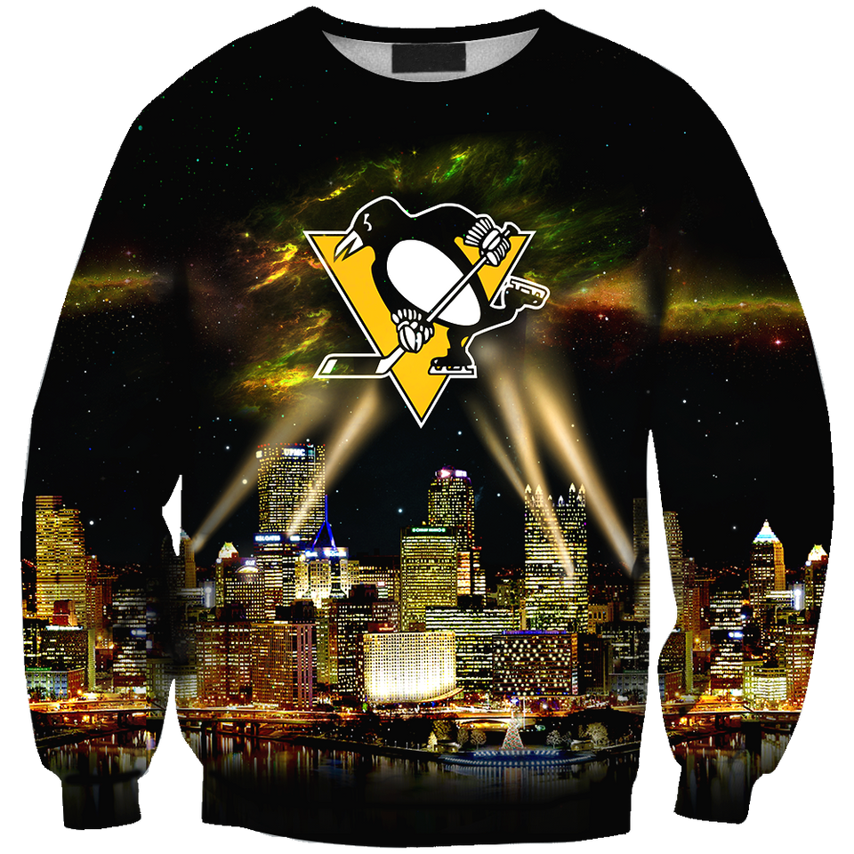 Skyline Pittsburgh Penguins 3D full over print Hoodie, Sweater, TShirt RC-020