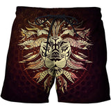 Red Lion 3D full over print Beach Shorts RL1