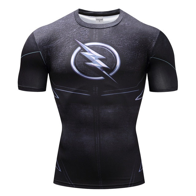 Superman Tshirts Men Compression Shirts
