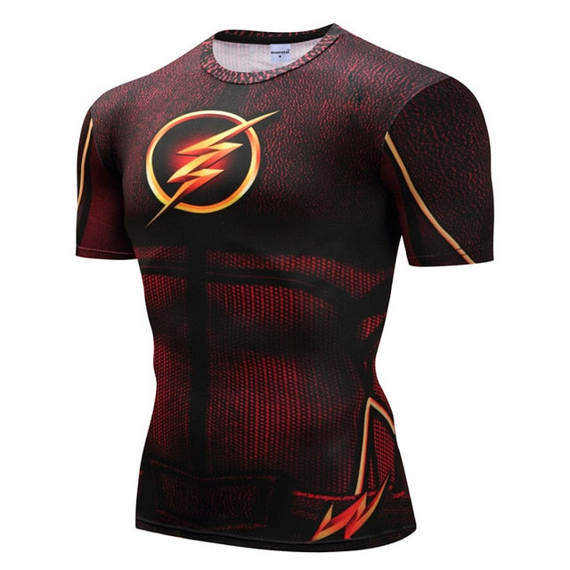 Superman Tshirts Men Compression Shirts