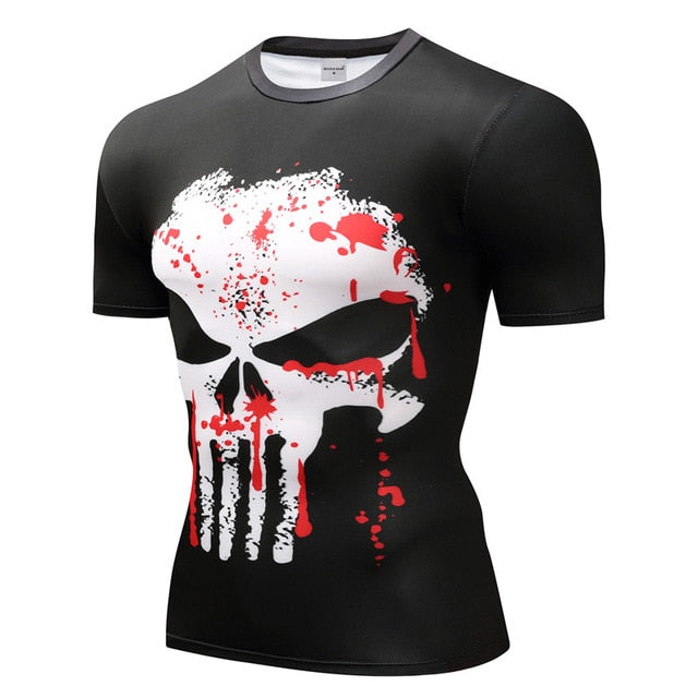 Superman Tshirts Men Compression Shirts