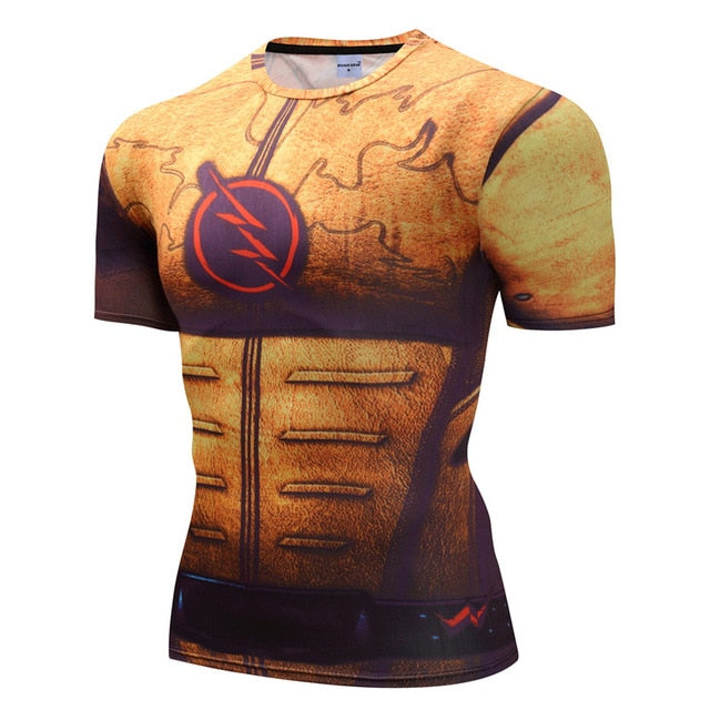 Superman Tshirts Men Compression Shirts