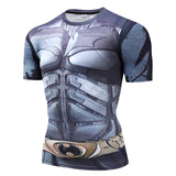Superman Tshirts Men Compression Shirts