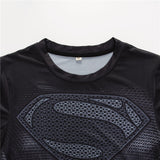 Superman Tshirts Men Compression Shirts