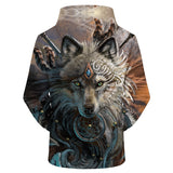Wolf Warrior 3D full over print Hoodie WW1