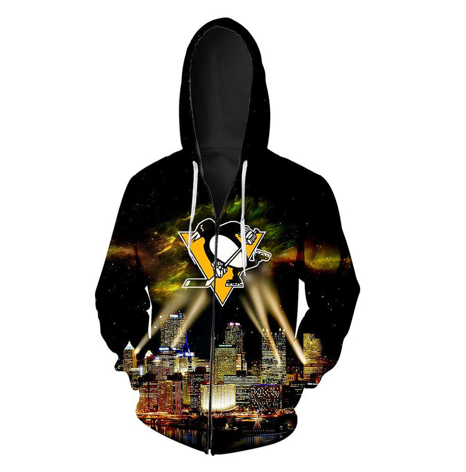 Skyline Pittsburgh Penguins 3D full over print Hoodie, Sweater, TShirt RC-020