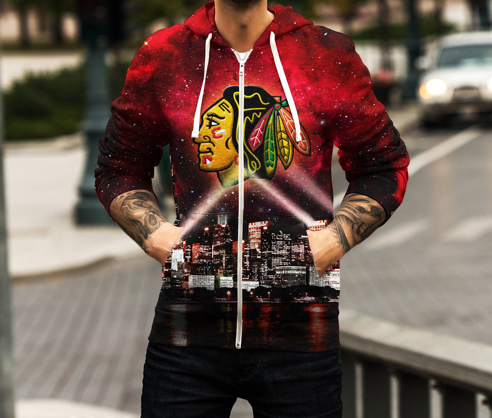 Skyline Chicago 3D full over print Hoodie, Sweater, TShirt RC-002