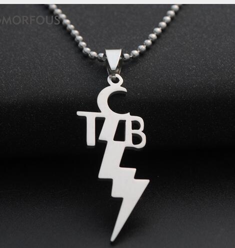 Stainless Steel TCB ELVIS PRESLEY Leather Chain Necklace