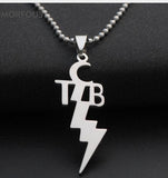 Stainless Steel TCB ELVIS PRESLEY Leather Chain Necklace