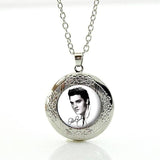 Vintage Elvis Presley locket Pendant The King Rock Jewelry Marilyn Monroe Audrey Hepburn