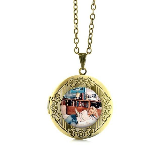 Vintage Elvis Presley locket Pendant The King Rock Jewelry Marilyn Monroe Audrey Hepburn