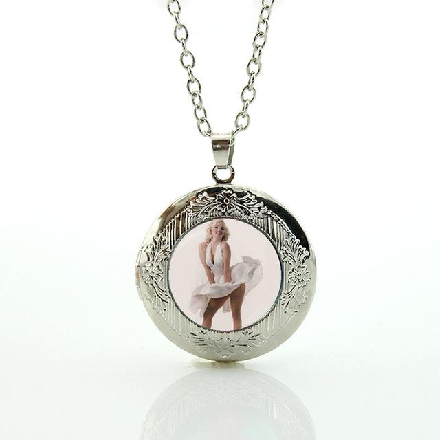 Vintage Elvis Presley locket Pendant The King Rock Jewelry Marilyn Monroe Audrey Hepburn