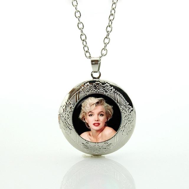 Vintage Elvis Presley locket Pendant The King Rock Jewelry Marilyn Monroe Audrey Hepburn