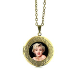 Vintage Elvis Presley locket Pendant The King Rock Jewelry Marilyn Monroe Audrey Hepburn