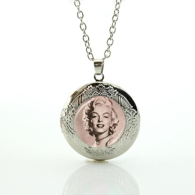 Vintage Elvis Presley locket Pendant The King Rock Jewelry Marilyn Monroe Audrey Hepburn