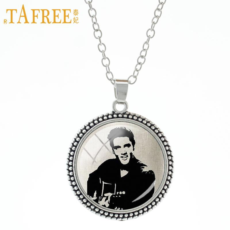 Retro vintage Elvis Presley photo pendant necklace Super Star Rock Singer