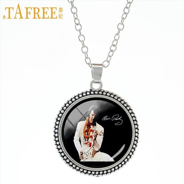 Retro vintage Elvis Presley photo pendant necklace Super Star Rock Singer