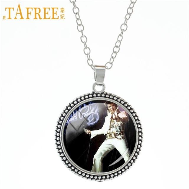 Retro vintage Elvis Presley photo pendant necklace Super Star Rock Singer