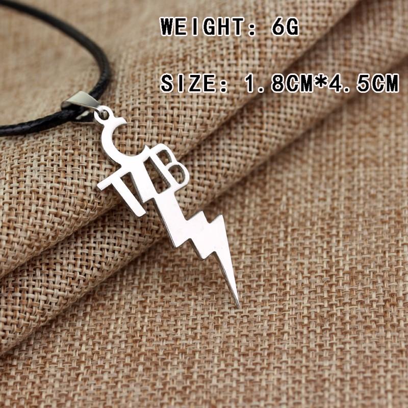 Stainless Steel TCB ELVIS PRESLEY Leather Chain Necklace