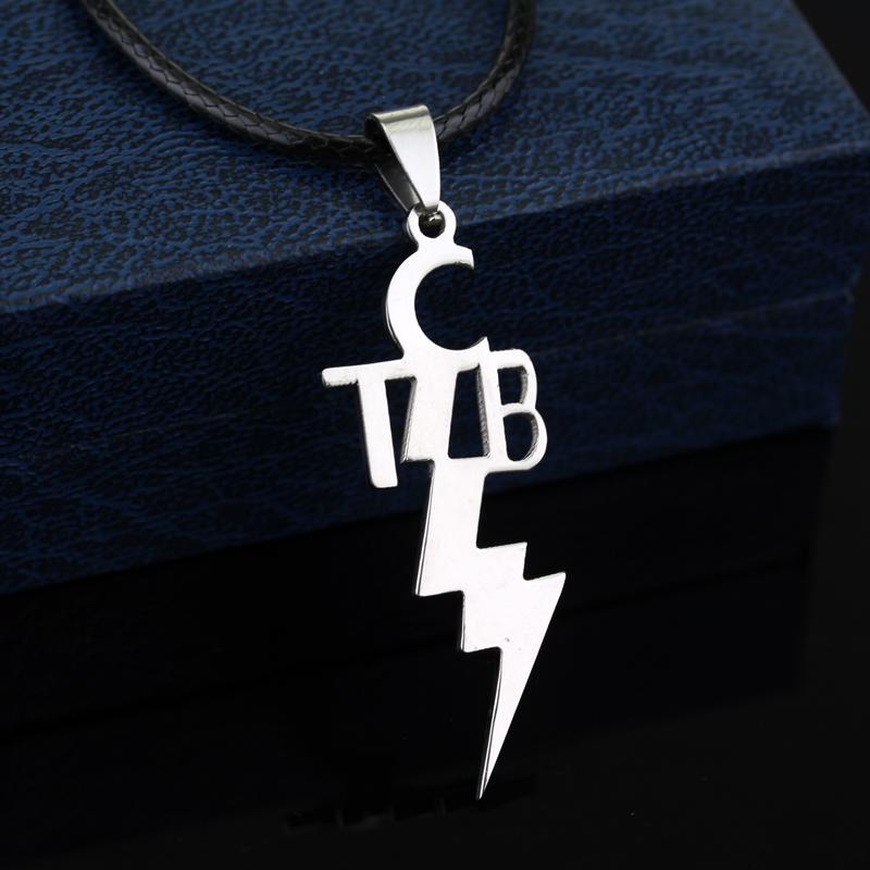 Stainless Steel TCB ELVIS PRESLEY Leather Chain Necklace