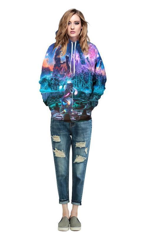 Space Galaxy 2017 Autumn 3D Hoodies Men Women