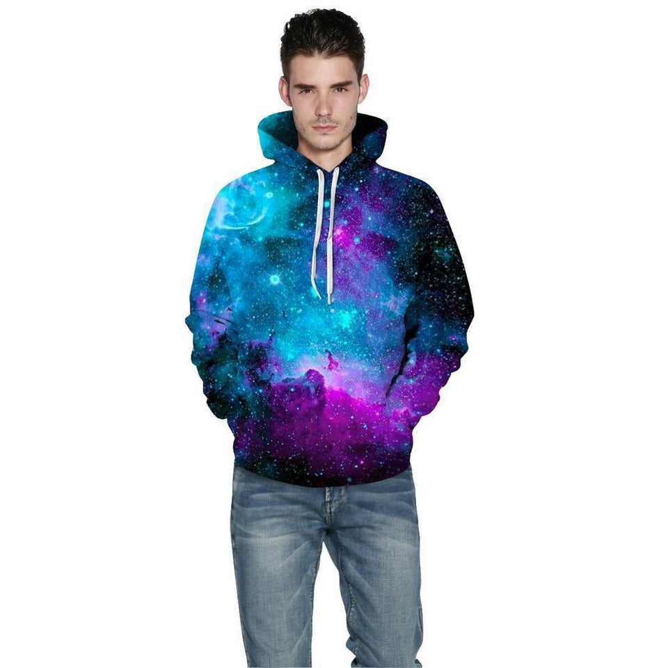 Space Galaxy 3D Sweatshirts With Cap Men/women