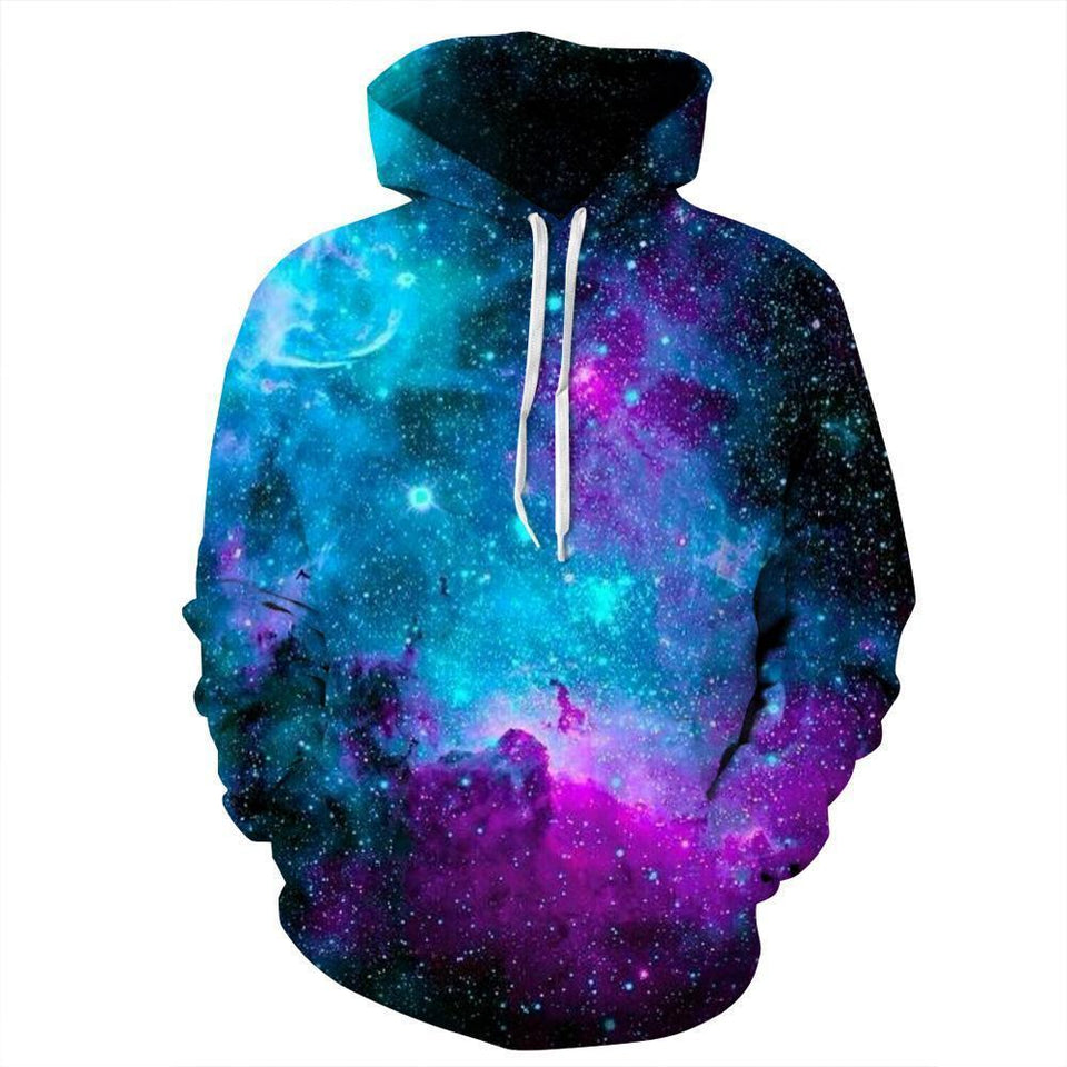Space Galaxy 3D Sweatshirts With Cap Men/women